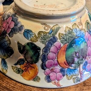Hand-painted Chinese export Relief Enamel Fruitware